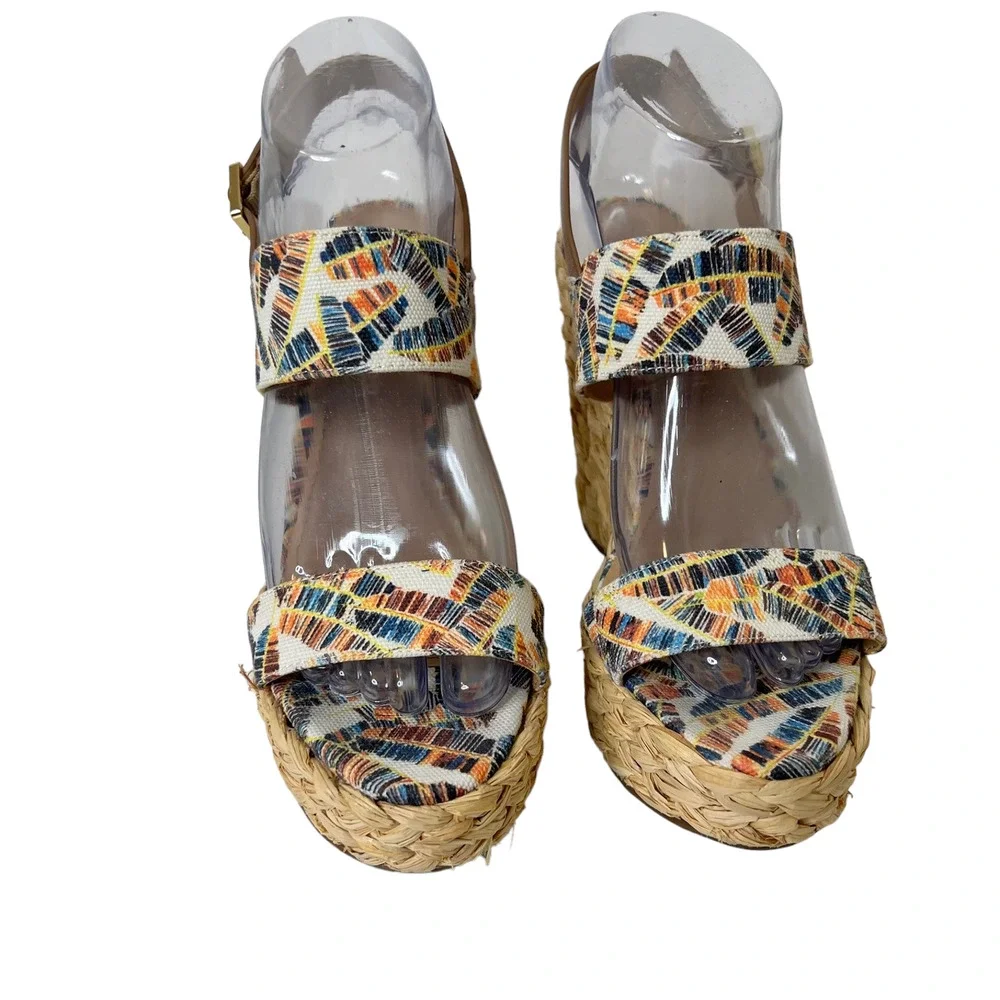Gibson Latimer Womens Celia Platform Wedge Espadrilles Sandals Size 8.5 Shoes